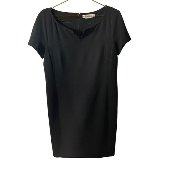 MaxMara Black Cap Sleeve Sheath Shift Dress Size 10 - Picture 1 of 6